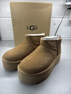 UGG Women's Classic Ultra Mini Platform Chestnut Boots 1135092